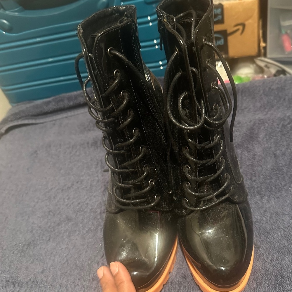 Black n orange heels